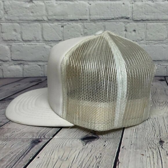 Vintage Trucker Hat Cap Snapback White Mesh Kinsmen Tele Miracle 8 One Size - Picture 4 of 7